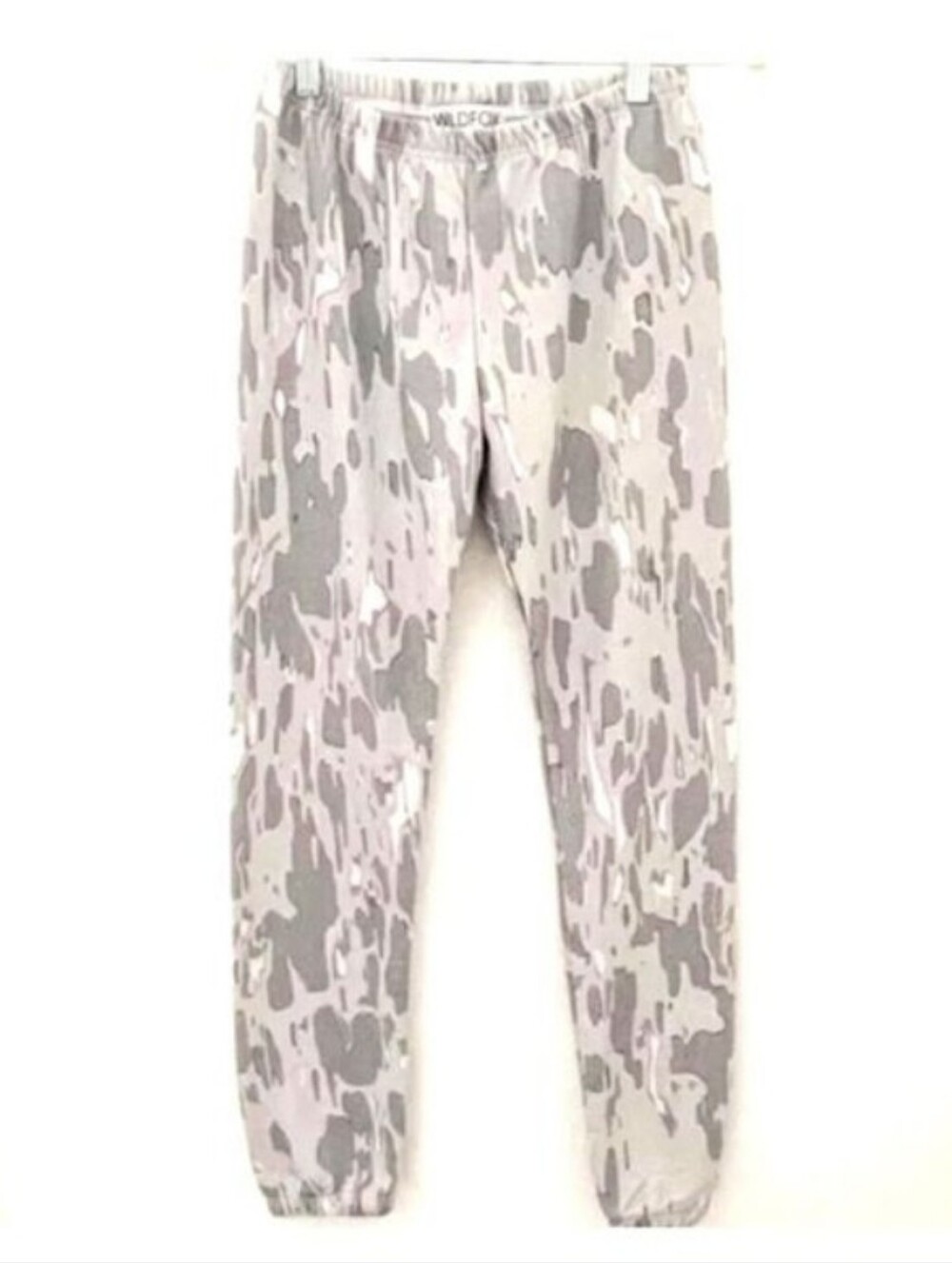 Wildfox Women's Knox Gray Rose Camo Jogger Pants Sweatpants Size Small
